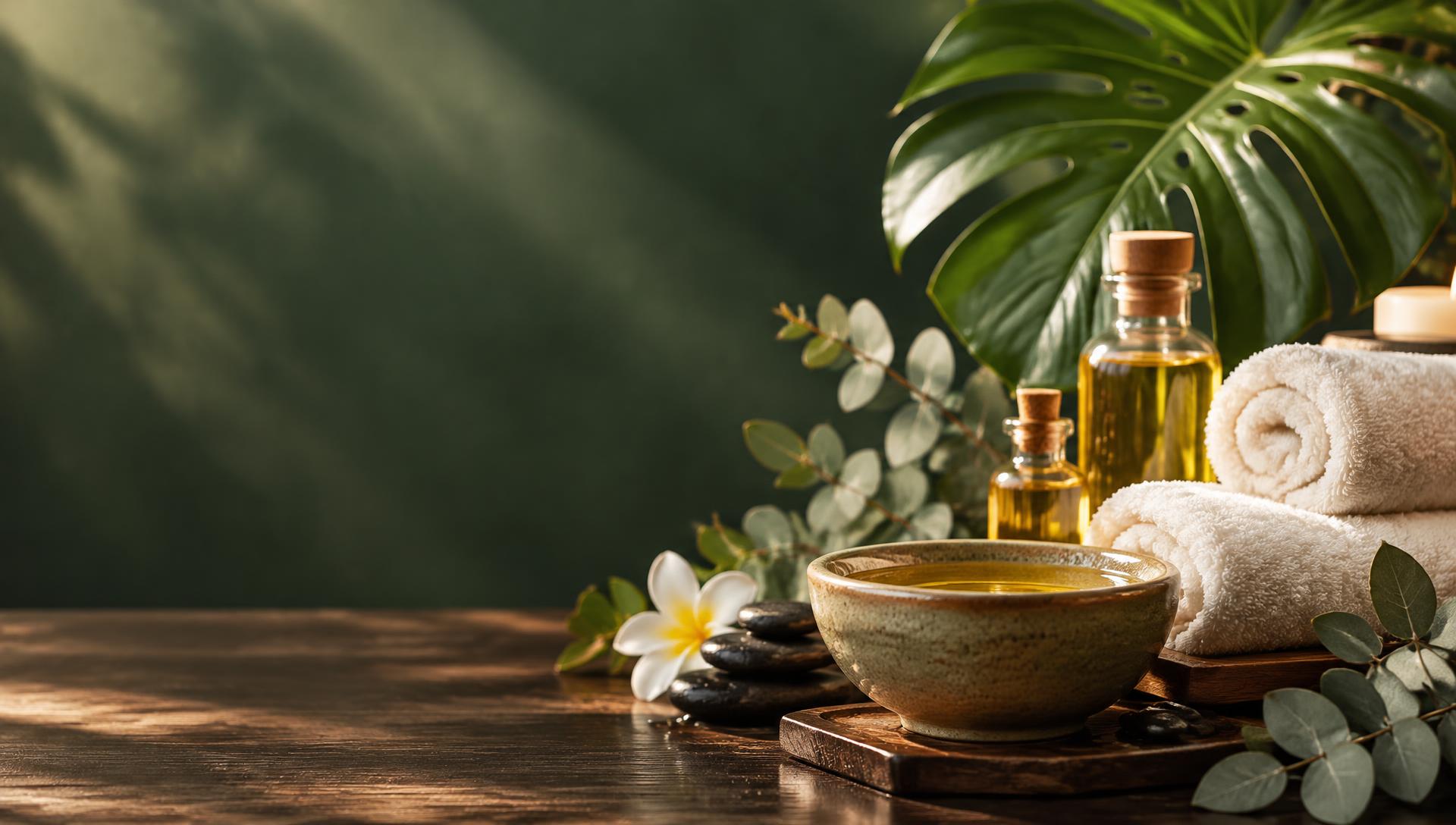 Oils, towels and botanicals